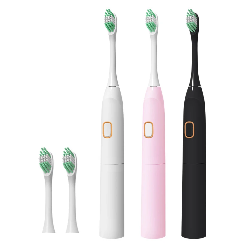 Sonic Electric Toothbrush With 2PCS Toothbrush Heads AA Battery Operated 37000 High Frequency Vibration Waterproof Teeth Brushes