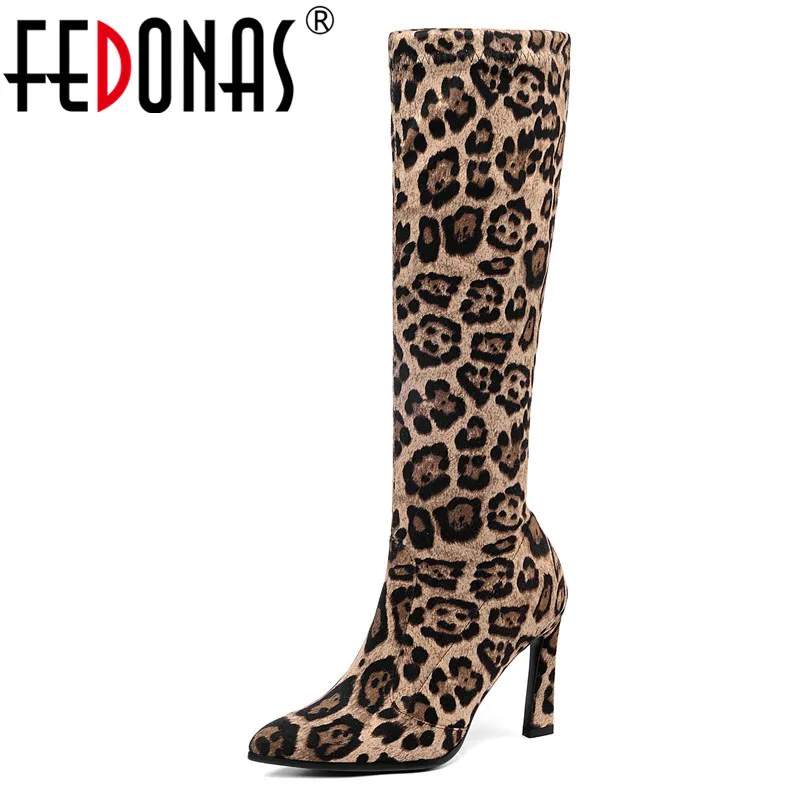 FEDONAS Women Elegant Pointed Toe Flock Knee High Boots New High Heels Prom Basic Shoes Woman Warm Autumn Winter Boots for Women
FEDONAS Women Elegant Pointed Toe Flock Knee High Boots New High Heels Prom Basic Shoes Woman Warm Autumn Winter Boots for Women