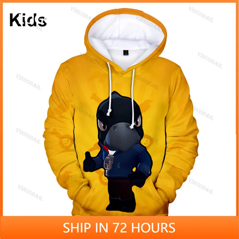 

Brawls Children's Crow Shoot Game 3D Print Hoodie Womens Clothing Sweatshirts Star Women Kids Leon Tops 2021 Boys Girls