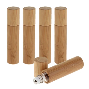 5pcs 10ml Bamboo Glass Essential Roller Bottle Refillable with Roller Ball for Perfume and Lip Balm for Travel Salon
5pcs 10ml Bamboo Glass Essential Roller Bottle Refillable with Roller Ball for Perfume and Lip Balm for Travel Salon
