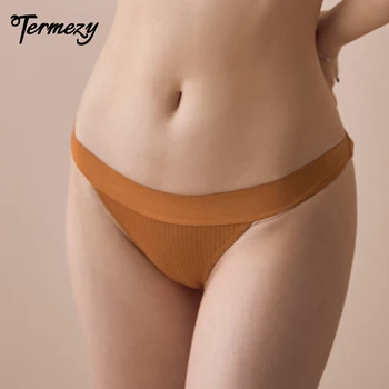 TERMEZY High Quality Cotton Panties Women Fashion Stripes Underwear Noble Girl Low-waist Solid G String Briefs Lingerie
TERMEZY High Quality Cotton Panties Women Fashion Stripes Underwear Noble Girl Low-waist Solid G String Briefs Lingerie