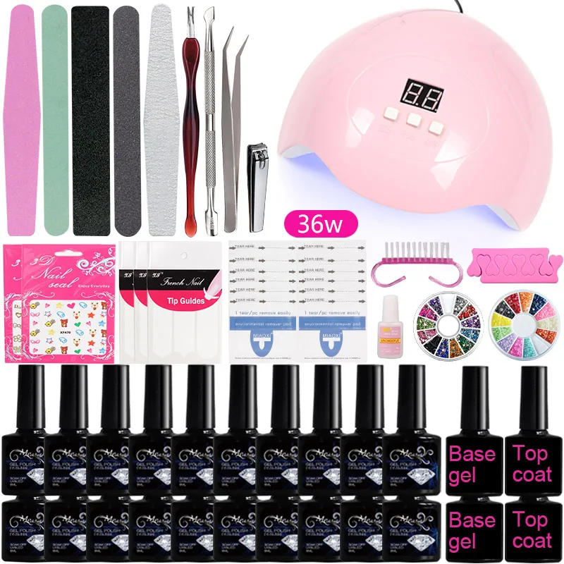 A3 Manicure Set Kit Professional Soak Off Nail Gel Polish Kit Colors Acrylic Nail Kit with UV LED Lamp Dryer Art Nail Tools
A3 Manicure Set Kit Professional Soak Off Nail Gel Polish Kit Colors Acrylic Nail Kit with UV LED Lamp Dryer Art Nail Tools
