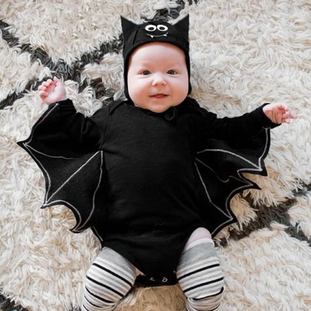 Halloween Newborn Baby clothing Toddler Baby Boys Girls Halloween Bat Cosplay Costume Long Sleeve Romper Hat Outfits Set 2019
Halloween Newborn Baby clothing Toddler Baby Boys Girls Halloween Bat Cosplay Costume Long Sleeve Romper Hat Outfits Set 2019