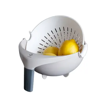 Kitchen Basket Double-layer Fruit Basket Washing Drain with Handle Basket Strong Pp Material with Fine Holes
Kitchen Basket Double-layer Fruit Basket Washing Drain with Handle Basket Strong Pp Material with Fine Holes