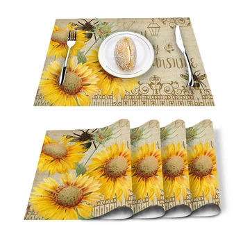 Sunflowers Bees Retro Placemat Washable Cotton Linen Table Cloth Pad Mat Rectangle Placemats Heat Resistant
Sunflowers Bees Retro Placemat Washable Cotton Linen Table Cloth Pad Mat Rectangle Placemats Heat Resistant