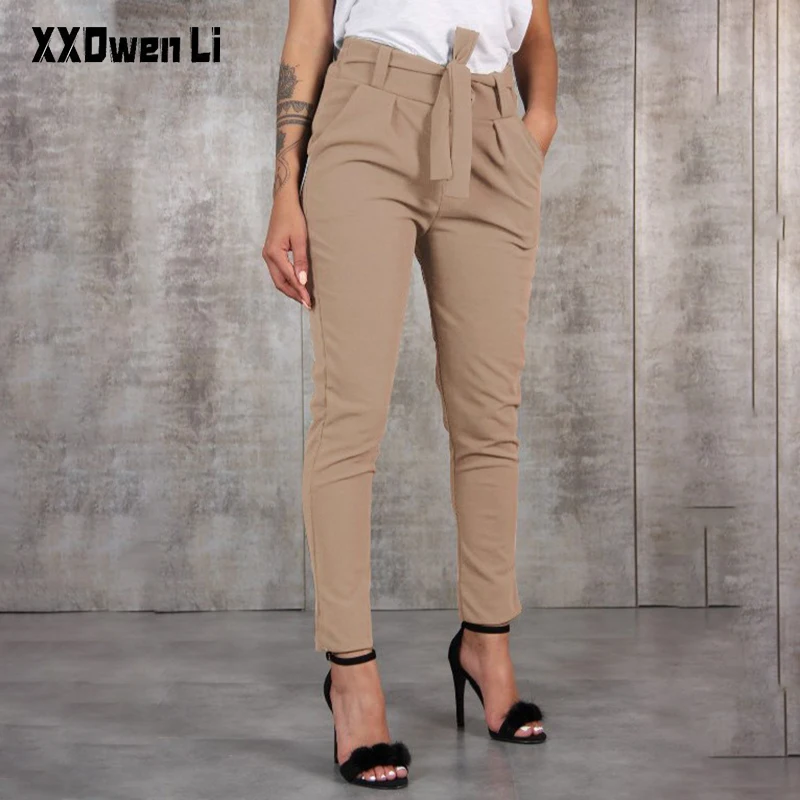 Casual High Waist Slim Chiffon Thin Pants Women Elegant Belt Folds Black Pants Woman Office Ladies Pure Color Pocket Trousers
Casual High Waist Slim Chiffon Thin Pants Women Elegant Belt Folds Black Pants Woman Office Ladies Pure Color Pocket Trousers