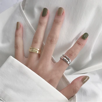 Jewelry Ring Silver Color Personality Double Layers Small Cool Gold Finger Rings Adjustable Korean Ladies Elegant Ring
Jewelry Ring Silver Color Personality Double Layers Small Cool Gold Finger Rings Adjustable Korean Ladies Elegant Ring