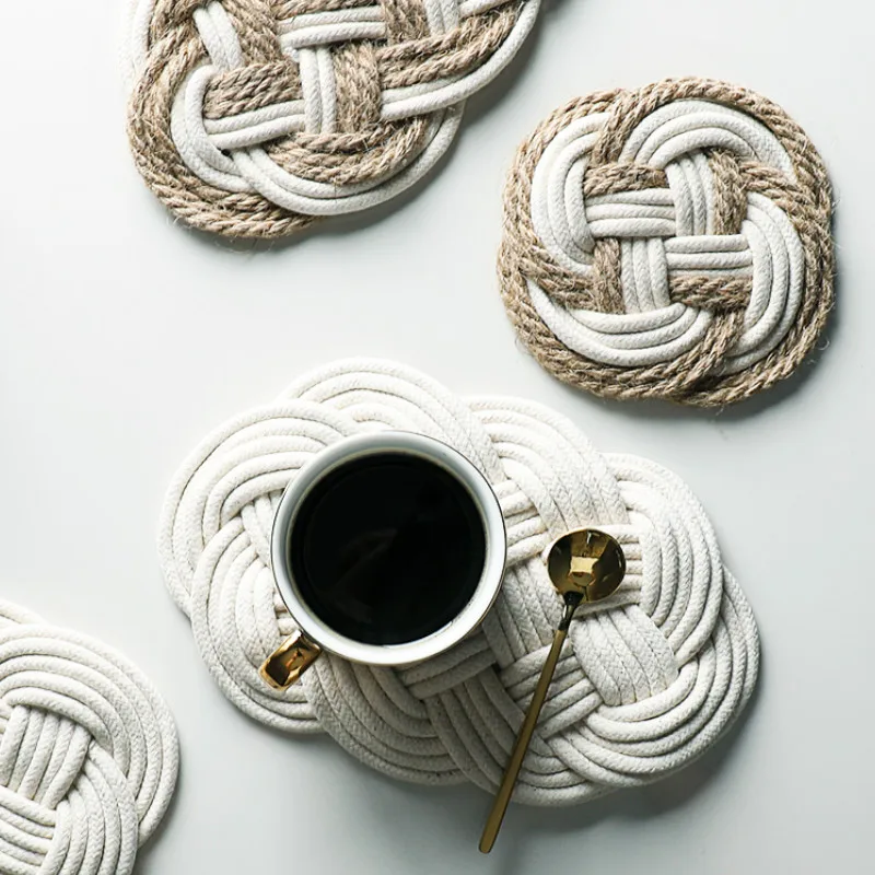 DUNXDECO Table Placemat Pot Cup Mat Round Nature Linen Cotton Thread Knot Weaver Hot Insulation Pad Modern Simple Geometric Art
DUNXDECO Table Placemat Pot Cup Mat Round Nature Linen Cotton Thread Knot Weaver Hot Insulation Pad Modern Simple Geometric Art