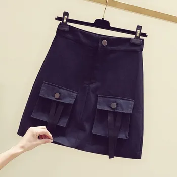 2020 New Spring Summer Patch Pockets Button Tassel High Waist Short Cotton Skirts Women Casual All-match Black Skirts for Mujer
2020 New Spring Summer Patch Pockets Button Tassel High Waist Short Cotton Skirts Women Casual All-match Black Skirts for Mujer