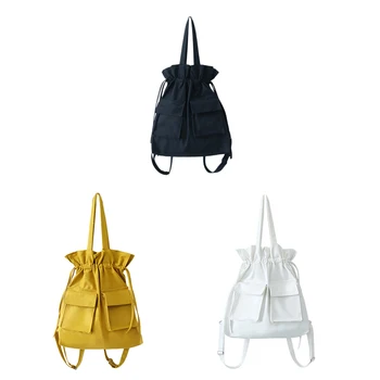 Canvas Bag Women's Backpack Fashion Japanese Literary Students Drawstring Backpack
Canvas Bag Women's Backpack Fashion Japanese Literary Students Drawstring Backpack