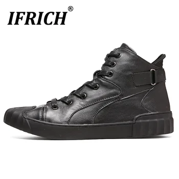2020 Autumn Genuine Leather Man Sneakers Black High Top Youth Fashion Men Shoes High Quality Casual Shoe Men Brand Designer Shoe
2020 Autumn Genuine Leather Man Sneakers Black High Top Youth Fashion Men Shoes High Quality Casual Shoe Men Brand Designer Shoe