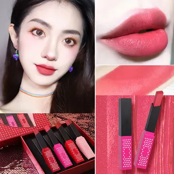 NEW 4pcs Velvet Like Lipstick Set Long-lasting No Fading Highly Pigmented Lip Makeup
NEW 4pcs Velvet Like Lipstick Set Long-lasting No Fading Highly Pigmented Lip Makeup