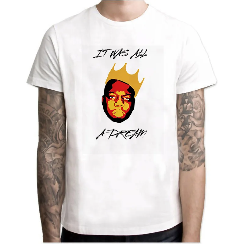 RAP King Biggie Small The Notorious B.I.G. Big Poppa Hip Hop Music White 2pac Tupac T-Shirt Men 100% Cotton Printed TShirt
RAP King Biggie Small The Notorious B.I.G. Big Poppa Hip Hop Music White 2pac Tupac T-Shirt Men 100% Cotton Printed TShirt