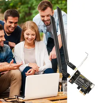 Desktop Wireless PCIe WiFi Adapter Intel 9260 Intel AX200 MU-MIMO Bluetooth 2.4G/5G 10 802.11ac/ax 5.0 Wifi6 Windows R2I2
Desktop Wireless PCIe WiFi Adapter Intel 9260 Intel AX200 MU-MIMO Bluetooth 2.4G/5G 10 802.11ac/ax 5.0 Wifi6 Windows R2I2