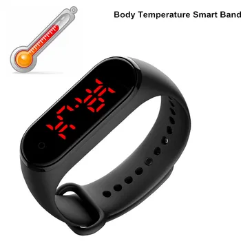 Body Temperature Smart Band Thermometer Health Tracker Sports Band LED Smart Digital Watch Smart Bracelet Relogio Inteligente
Body Temperature Smart Band Thermometer Health Tracker Sports Band LED Smart Digital Watch Smart Bracelet Relogio Inteligente