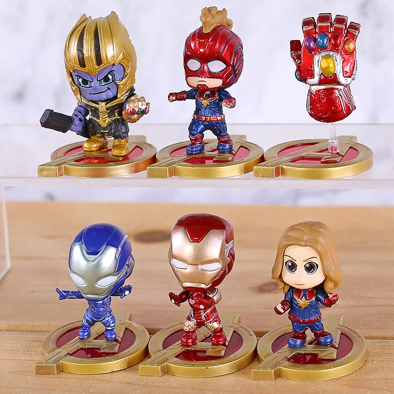 6Pcs/Set Avengers Endgame Iron Man Thanos Gloves Infinity Nano Gauntlet Captain Marvel PVC Action Fgure for Gift
6Pcs/Set Avengers Endgame Iron Man Thanos Gloves Infinity Nano Gauntlet Captain Marvel PVC Action Fgure for Gift