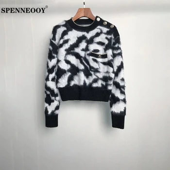SPENNEOOY Designer Custom Runway Autumn Female Fashion Casual Sweater Women Button Long SLeeve Knitting Pullovers 2020
SPENNEOOY Designer Custom Runway Autumn Female Fashion Casual Sweater Women Button Long SLeeve Knitting Pullovers 2020