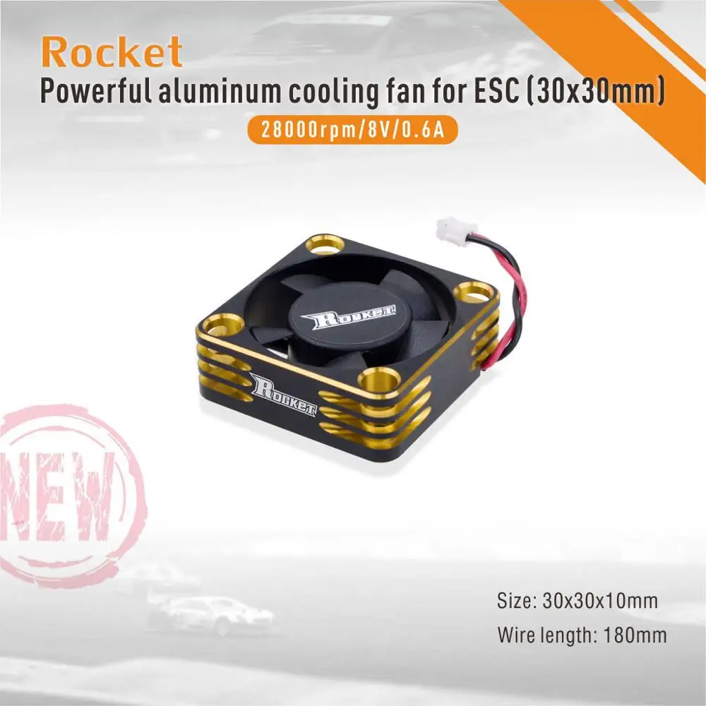 Rocket Cooling Fan 30mm Metal ESC Cooling Fan 28000RPM/5-8V ESC for TS120 TS160 Turbo ESC 1/10 1/8 1/12 RC Car ESC Cooling
Rocket Cooling Fan 30mm Metal ESC Cooling Fan 28000RPM/5-8V ESC for TS120 TS160 Turbo ESC 1/10 1/8 1/12 RC Car ESC Cooling