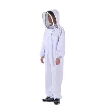 Beekeeping Protective Equipment White Beekeeping Suit with Removable Round Clear View Fencing Veil Beekeeping Full Body Suit
Beekeeping Protective Equipment White Beekeeping Suit with Removable Round Clear View Fencing Veil Beekeeping Full Body Suit