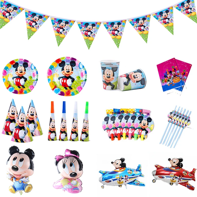Disney Mickey Mouse Children's Theme Party Disposable Tableware Plates Napkins Straws Decors Baby Shower Birthday Party Supplies
Disney Mickey Mouse Children's Theme Party Disposable Tableware Plates Napkins Straws Decors Baby Shower Birthday Party Supplies