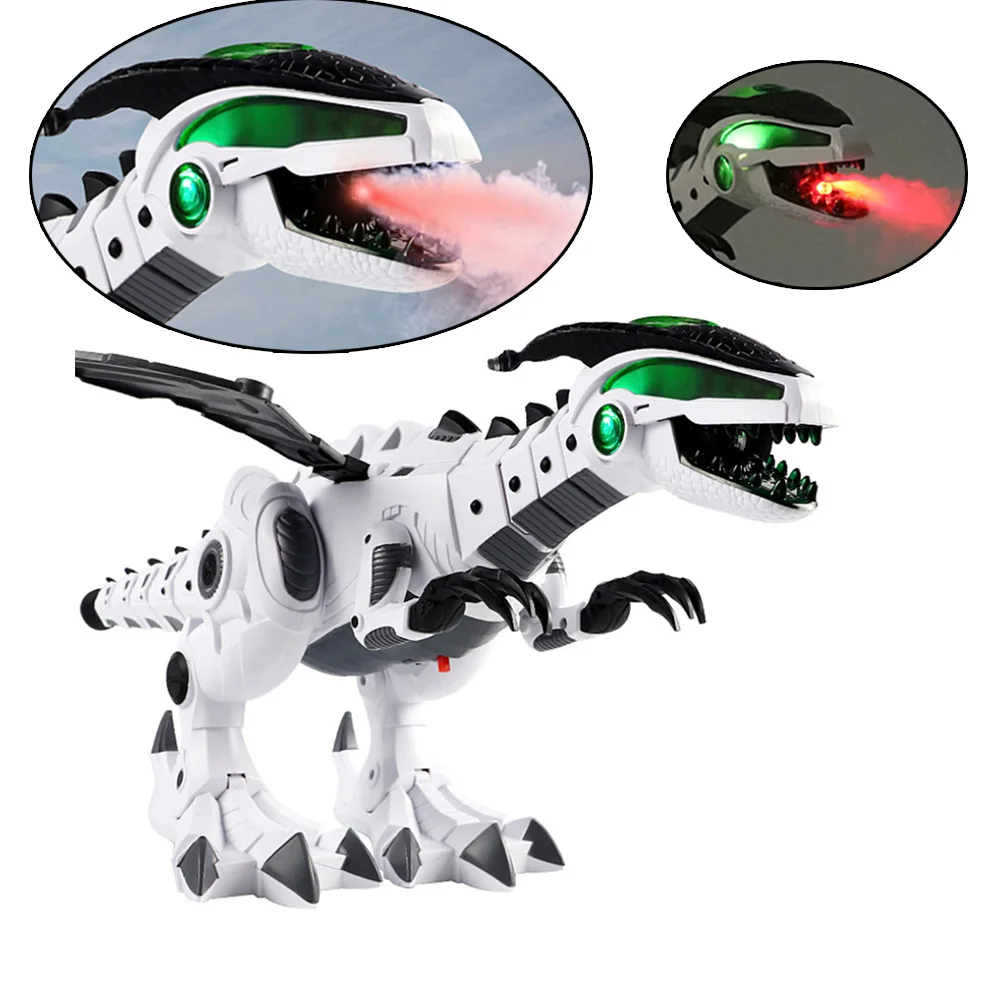 Mechanical Spray Dinosaurs Robot Toy for Kids Cartoon Electronic Walking Animal Model Dinosaurio Colorful lights Realistic Sound
Mechanical Spray Dinosaurs Robot Toy for Kids Cartoon Electronic Walking Animal Model Dinosaurio Colorful lights Realistic Sound