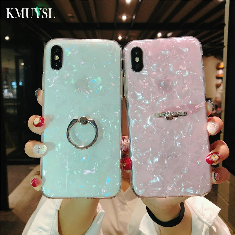 Glitter Colorful Conch Phone Case For iPhone 7 8 Plus XR XS Max Soft TPU Back Case For iPhone 6 6S Plus X Cover With Ring Holder
Glitter Colorful Conch Phone Case For iPhone 7 8 Plus XR XS Max Soft TPU Back Case For iPhone 6 6S Plus X Cover With Ring Holder