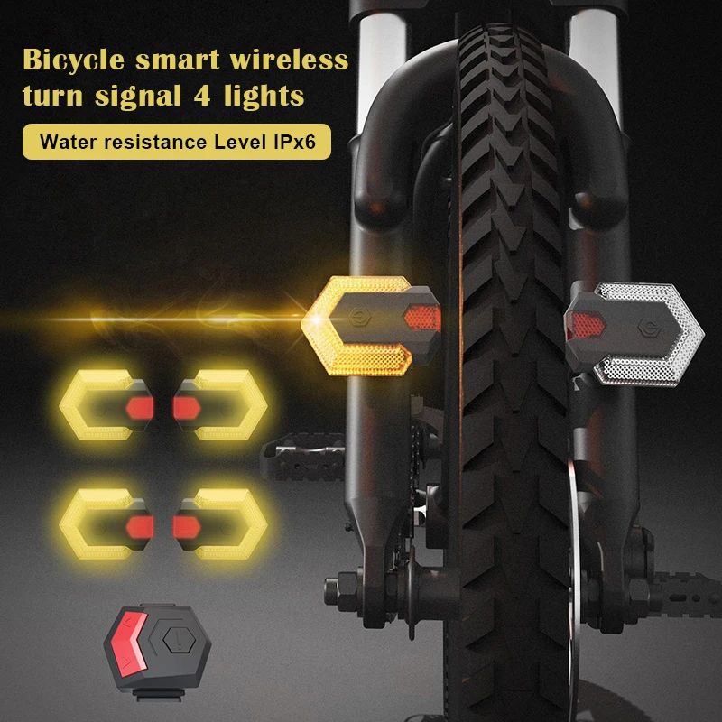 Intelligent Wireless Bike Turn Signal Lights Front and Rear LED Direction Indicator Bicycle Accessory YS-BUY
Intelligent Wireless Bike Turn Signal Lights Front and Rear LED Direction Indicator Bicycle Accessory YS-BUY