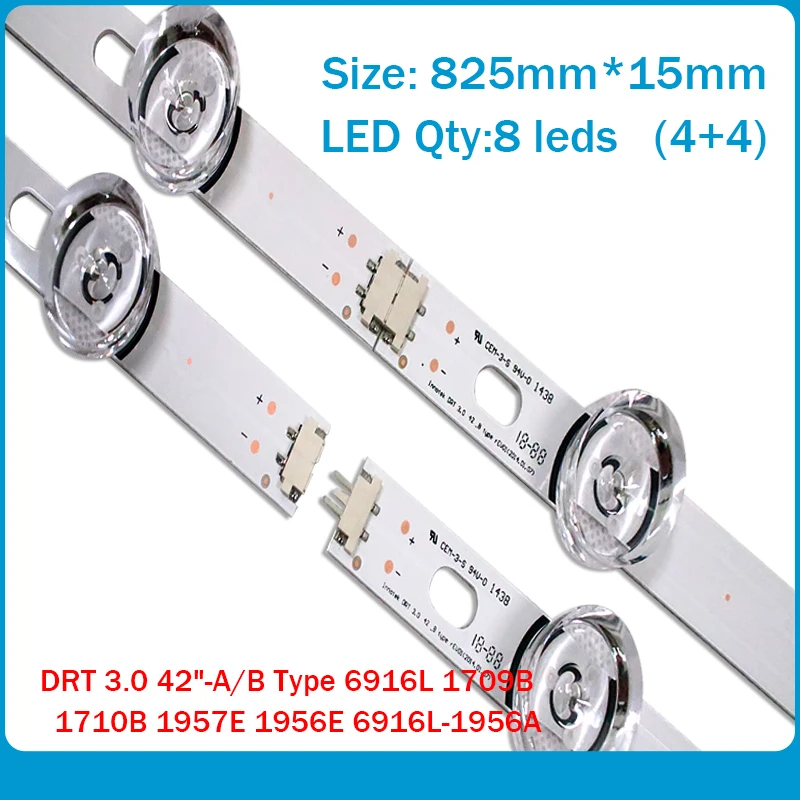 8 Pieces/lot(4*A+4*B) LED backlight bar for LG INNOTEK DRT 3.0 42"_A 42"_B TYPE REV01 6916L 1709B 1710B 1957E 1956E 1956A 1957A
8 Pieces/lot(4*A+4*B) LED backlight bar for LG INNOTEK DRT 3.0 42"_A 42"_B TYPE REV01 6916L 1709B 1710B 1957E 1956E 1956A 1957A