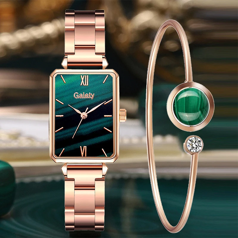 Gaiety Brand Women Watches Fashion Green Dial Square Ladies Quartz Wrist Watch Bracelet Simple Dress Luxury Watches For Women
Gaiety Brand Women Watches Fashion Green Dial Square Ladies Quartz Wrist Watch Bracelet Simple Dress Luxury Watches For Women