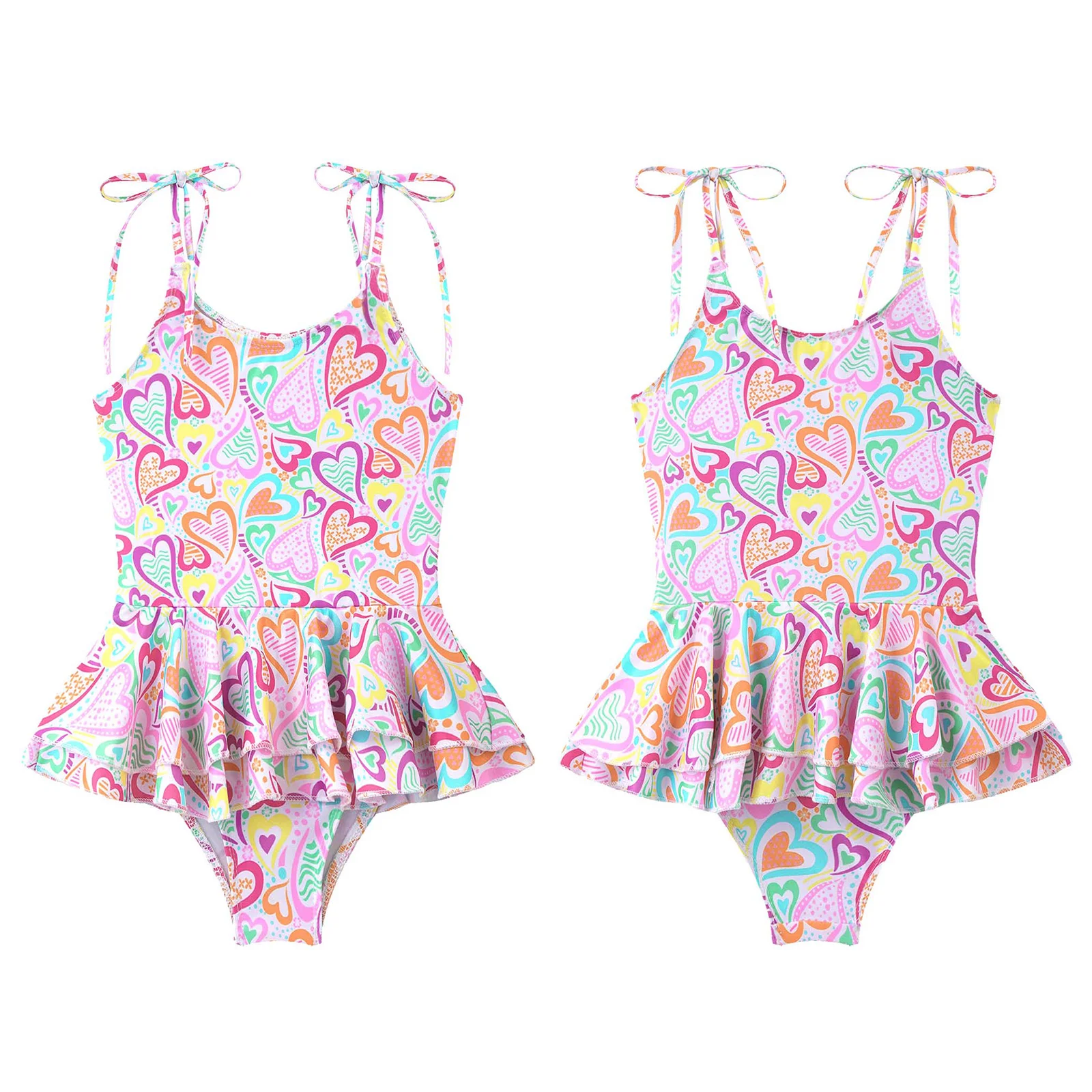 Kids Girls Printed Swimwear Adjustable Self Tie Straps Swimming Bodysuit with Ruffle Hem Skirt Beach Pool Bathing Swimming Suit
Kids Girls Printed Swimwear Adjustable Self Tie Straps Swimming Bodysuit with Ruffle Hem Skirt Beach Pool Bathing Swimming Suit