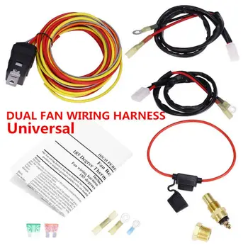 Dual Electric Cooling Fan Wiring Harness Install Kit 185/165 Temperature Control Switch Hermostat 40A Relay Unit Breaker 12V
Dual Electric Cooling Fan Wiring Harness Install Kit 185/165 Temperature Control Switch Hermostat 40A Relay Unit Breaker 12V