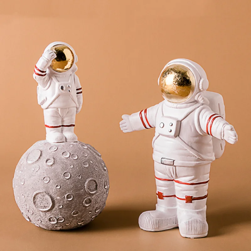 

NORDIC ASTRONAUT STATUE DESKTOP DECOR COSMONAUT HERO SCULPTURE HOME OFFICE CHARACTER FIGURINES CREATIVE FIGURE MINIATURES CRAFTS