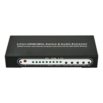Hdmi1.4 Four Input And One Output Switcher With Audio Separation Hdmi1.4 3D 4Kx2K Switcher Hdmi Splitter T-304D
Hdmi1.4 Four Input And One Output Switcher With Audio Separation Hdmi1.4 3D 4Kx2K Switcher Hdmi Splitter T-304D