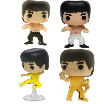 

FUNKO POP Original Limited Edition nunchucks Bruce Lee Flying kick Action Figure Anime Model PVC Collectible Toy For Children