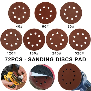 72pcs 125mm 5" Hook Loop Sanding Paper with 8 Hole Sand Pads Set 40Grit-320Grit Sander Disc Abrasives for Polish Machine
72pcs 125mm 5" Hook Loop Sanding Paper with 8 Hole Sand Pads Set 40Grit-320Grit Sander Disc Abrasives for Polish Machine