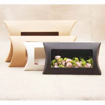 Paper Gift Packaging for Present Pillow Box Guest Packing Box Clear Window Opening 10 PC Kraft White Black
Paper Gift Packaging for Present Pillow Box Guest Packing Box Clear Window Opening 10 PC Kraft White Black