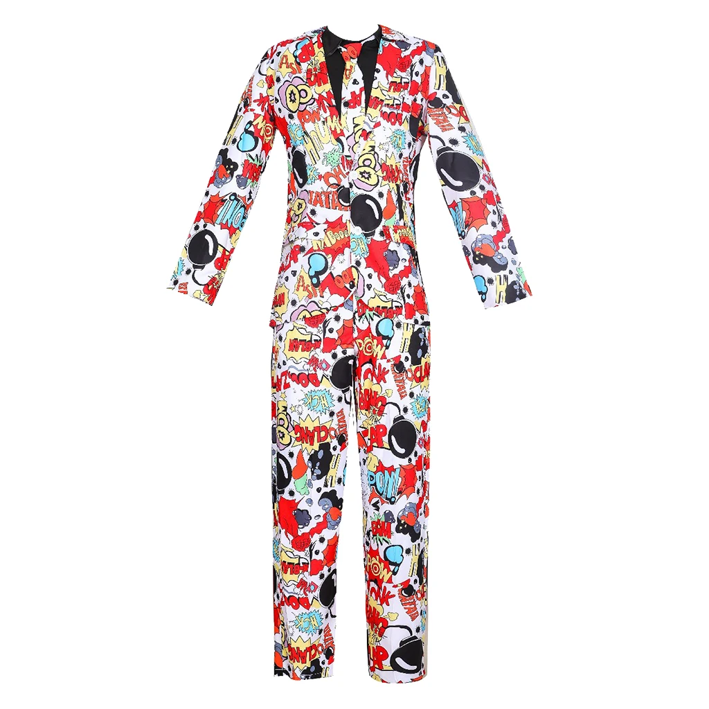 Men's Disco 70's Costume Full Suits Dancewear Halloween Cosplay Fancy Dress Set Men's Disco 70's Costume Full Suits Dancewear Halloween Cosplay Fancy Dress Set
