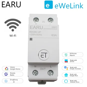 2P Din Rail WIFI Circuit Breaker Smart Timer Switch Relay Remote Control By EWeLink APP Smart Home Compatiable With Alexa Google
2P Din Rail WIFI Circuit Breaker Smart Timer Switch Relay Remote Control By EWeLink APP Smart Home Compatiable With Alexa Google