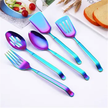 Newest Rainbow Stainless Steel Kitchen Utensil Set Big Size Public Buffet Spoon Colander Fork Shovel Kitchenware Cooking Tools
Newest Rainbow Stainless Steel Kitchen Utensil Set Big Size Public Buffet Spoon Colander Fork Shovel Kitchenware Cooking Tools