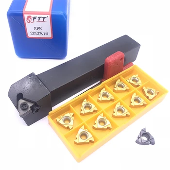 11pcs 16ER AG55 Carbide Inserts + 1pc SER2020K16 Turning Tool Holder External Threading Turning Tool Set Machine Accessories
11pcs 16ER AG55 Carbide Inserts + 1pc SER2020K16 Turning Tool Holder External Threading Turning Tool Set Machine Accessories