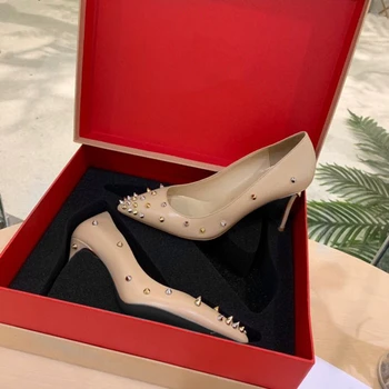 Hot Sale Women's Pumps Genuine Leather Women's Shoes Rivet Slip On High Heels Pumps For Woman Pointed Toe Thin Heels Shoes 34-41
Hot Sale Women's Pumps Genuine Leather Women's Shoes Rivet Slip On High Heels Pumps For Woman Pointed Toe Thin Heels Shoes 34-41