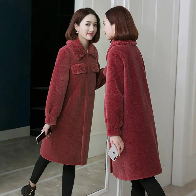 2019 Winter Plus Size 4XL Women Loose Long Natural Sheep Shearing Fur Jacket Female Real Fur Coat Wool Overcoat Abrigos R342 
2019 Winter Plus Size 4XL Women Loose Long Natural Sheep Shearing Fur Jacket Female Real Fur Coat Wool Overcoat Abrigos R342