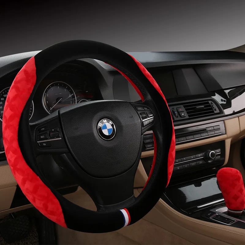Car Steering Wheel Cover Winter Plush Car Mounted Grip Cover Warm Three-Color Joint High Soft Short Plush Environmentally Friend
Car Steering Wheel Cover Winter Plush Car Mounted Grip Cover Warm Three-Color Joint High Soft Short Plush Environmentally Friend