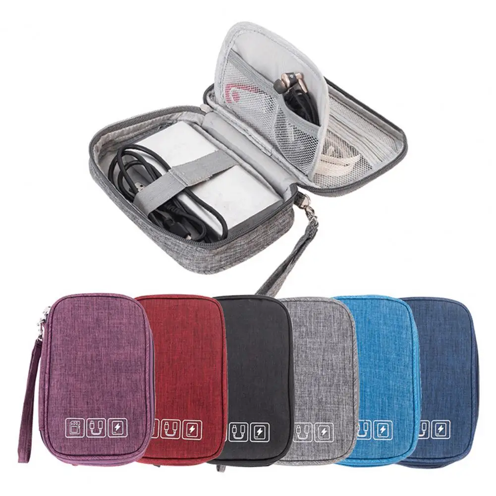 Long Lasting Cable Storage Bag Polyester Space Saving Fashion Cable Organizer Pouch with 3 Mesh Pockets
Long Lasting Cable Storage Bag Polyester Space Saving Fashion Cable Organizer Pouch with 3 Mesh Pockets