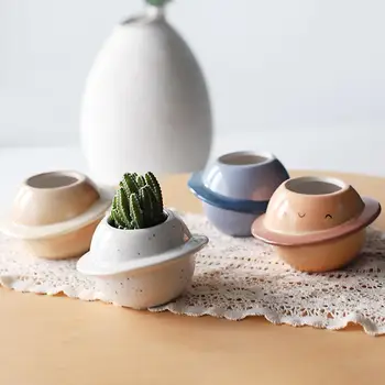 Mini Planet Shape Ceramic Small Plants Cactus Succulent Bonsai Flower Pot Creative Desktop Balcony Yard Decor Potted 12x5x7.5cm
Mini Planet Shape Ceramic Small Plants Cactus Succulent Bonsai Flower Pot Creative Desktop Balcony Yard Decor Potted 12x5x7.5cm