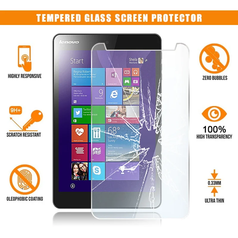 Screen Protector for Lenovo Miix 3 Tablet 7.85 Inch Tablet Tempered Glass 9H Premium Scratch Resistant Anti-fingerprint Cover
Screen Protector for Lenovo Miix 3 Tablet 7.85 Inch Tablet Tempered Glass 9H Premium Scratch Resistant Anti-fingerprint Cover