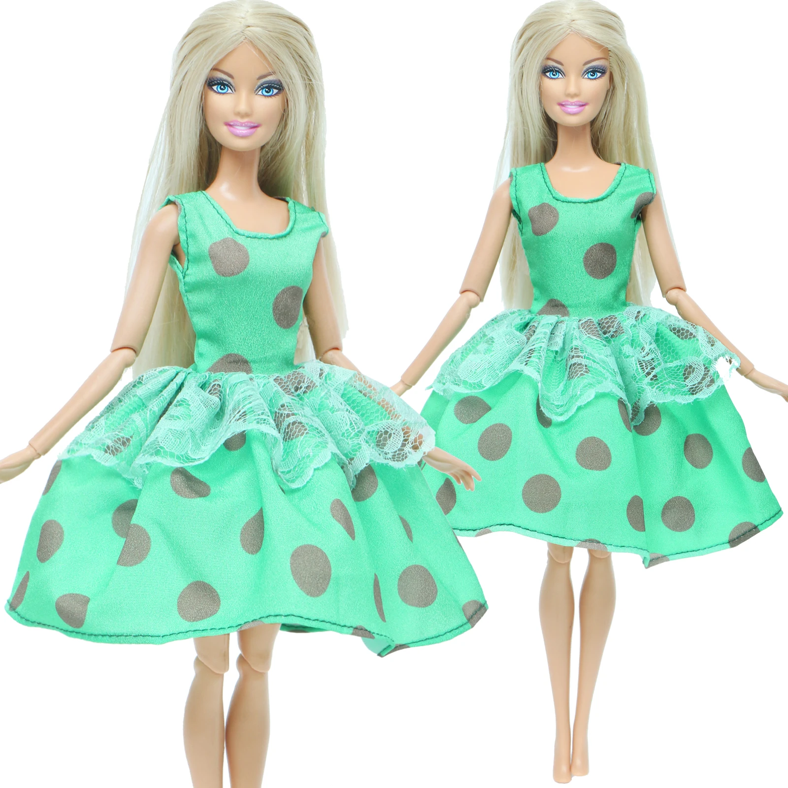Фото 1 комплект зеленая одежда без рукавов с волнистым рисунком аксессуар для платья