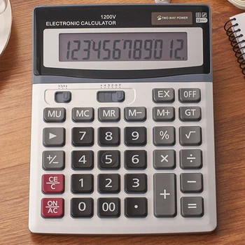 Large Buttons Calculator Display 12-Digit Battery/Solar Power Desktop Dual Power Durable High quality
Large Buttons Calculator Display 12-Digit Battery/Solar Power Desktop Dual Power Durable High quality