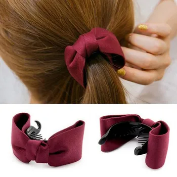 1pc Korean Sweet Bowknot Hair Clips Elegant Women Solid Fabric Hair Claw Banana Hair Clips Ponytail Holder Girl Hair Accessories
1pc Korean Sweet Bowknot Hair Clips Elegant Women Solid Fabric Hair Claw Banana Hair Clips Ponytail Holder Girl Hair Accessories