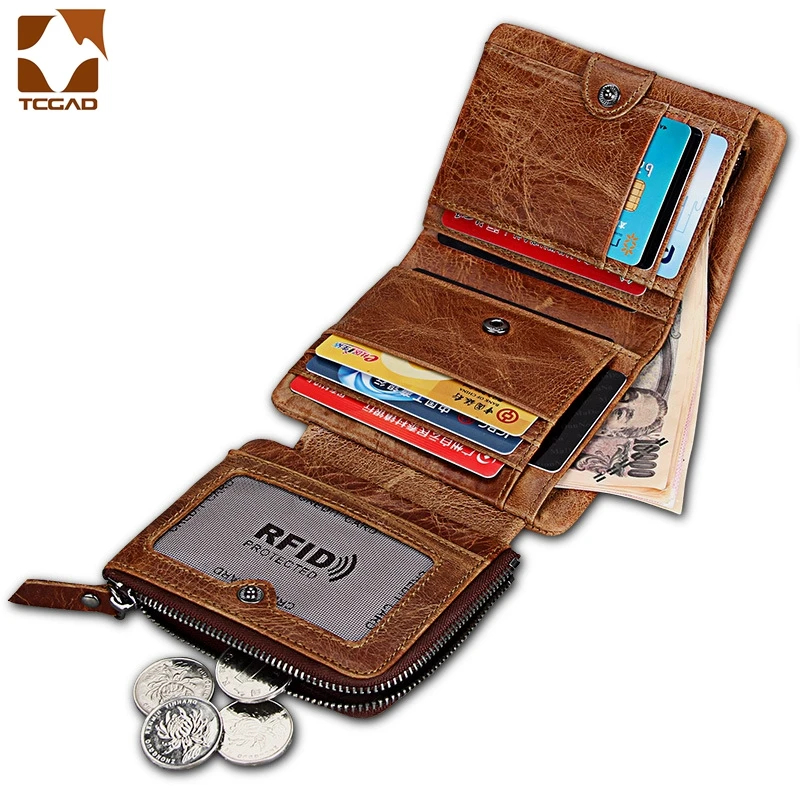 wallet for men made of genuine leather Men's Tri-fold Wallet Clasp and Zip cow leather Coin Purse Wallet For Men With Gift Box
wallet for men made of genuine leather Men's Tri-fold Wallet Clasp and Zip cow leather Coin Purse Wallet For Men With Gift Box
